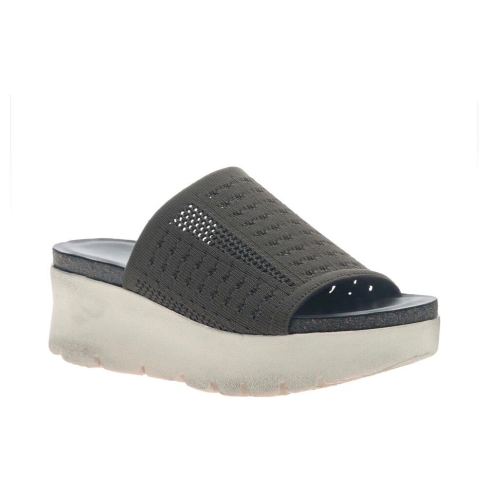 OTBT 'Gravity' Women's 8.5 Platform Slide Sandal Green Comfort Shoe Walking